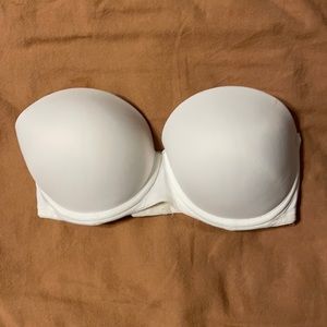 Victoria Secret Pink white strapless bra